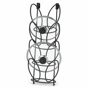 Over-Cabinet Pot Lid Holder Rack for Kitchen Cabinet Door - Black