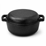 Condere 26cm Dual Purpose Cast Iron Pot with Shallow Pan Lid