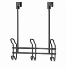 3 Double Hooks Over-the-Door Iron Hanger Rack - Black