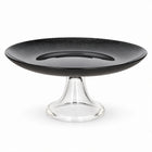 Black Glass Pedestal Cake Stand - 21.9cm
