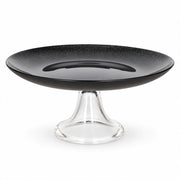 Black Glass Pedestal Cake Stand - 21.9cm