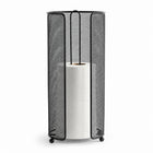 Standing Toilet Paper Roll Holder with Storage - Black Freestanding Bathroom Tissue Organizer