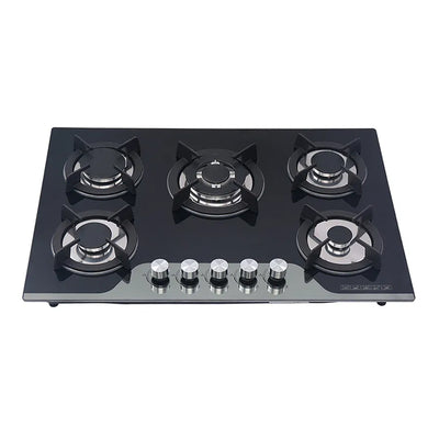 XMY 5-Burner Toughened Glass Built-In Gas Hob