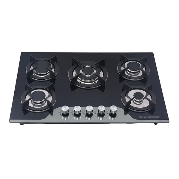 XMY 5-Burner Toughened Glass Built-In Gas Hob
