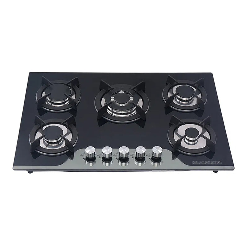 XMY 5-Burner Toughened Glass Built-In Gas Hob