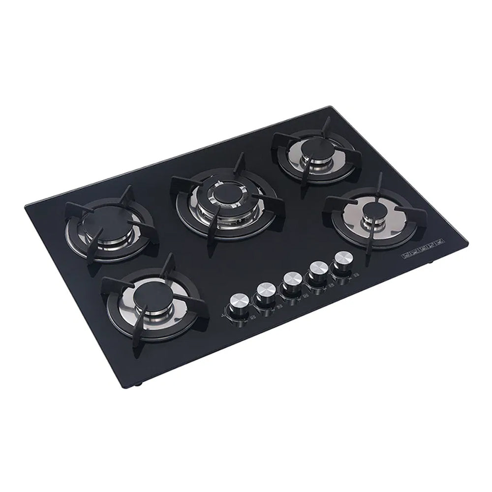 5-Burner Automatic Gas Stove – Tempered Glass Top