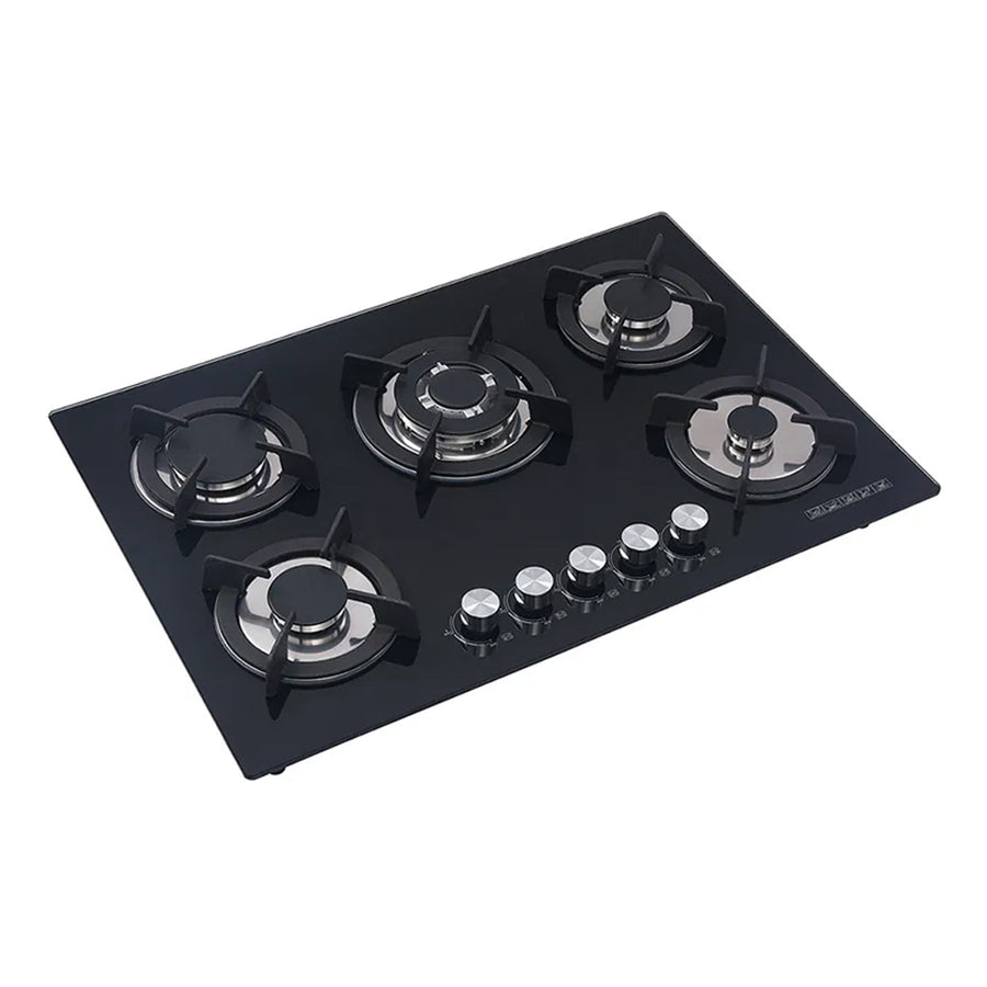 5-Burner Automatic Gas Stove – Tempered Glass Top