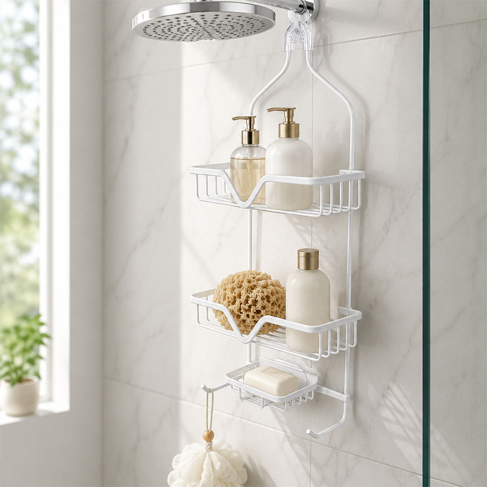 iStar 3-Tier Hanging Aluminium Shower Caddy Bathroom Storage Rack