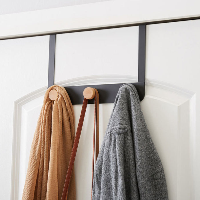 Bamboo 3-Hook Over-the-Door Rack