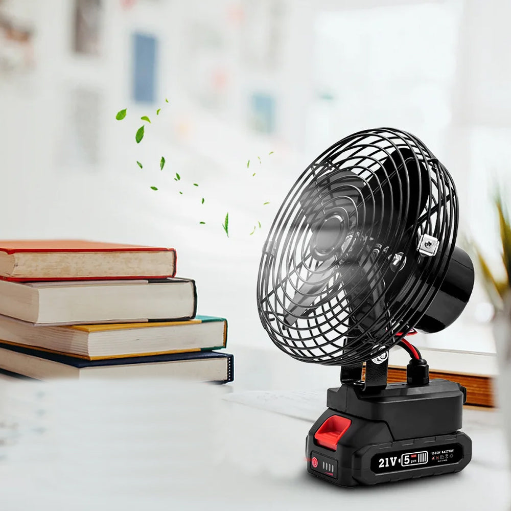 21V Rechargeable Lithium Electric Fan – Portable & Powerful Cooling
