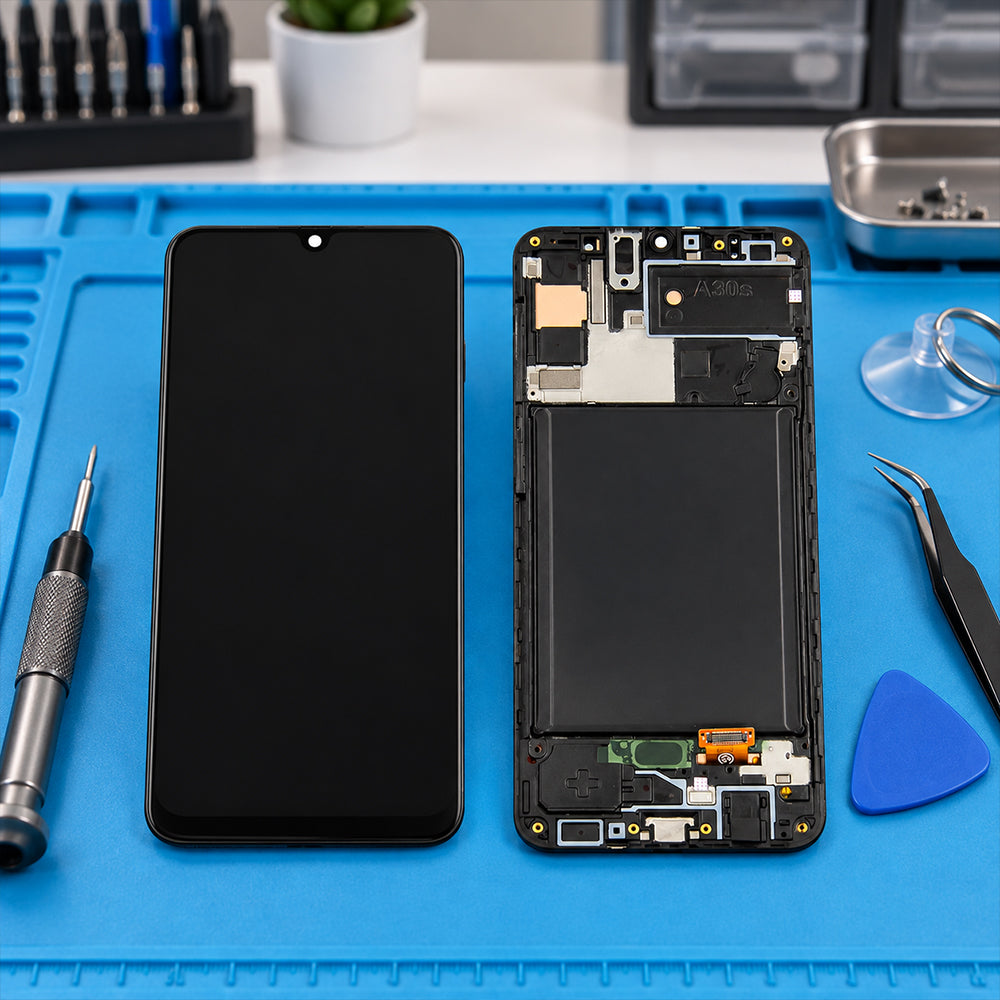 Replacement Screen with Frame for Samsung Galaxy A30s