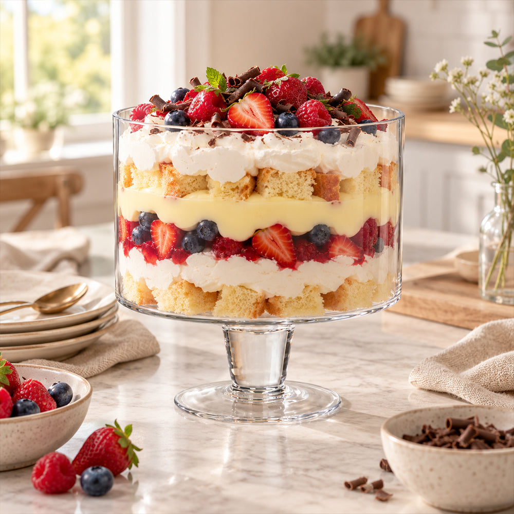 Glass Dessert Trifle Bowl - 20.5cm
