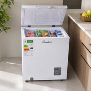 Condere 95L Compact Chest Freezer with Top-Opening Lid - White