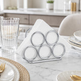 Metal Napkin Holder for Kitchen Counter & Dining Table - Silver
