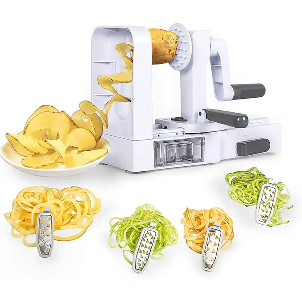 4-in-1 Vegetable Spiralizer – Create Fresh Zucchini & Carrot Noodles Instantly