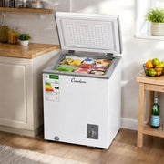 Condere 55L Compact Chest Freezer with Top-Opening Lid - White