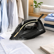 iStar 2200W Steam Iron with Ceramic Soleplate - Black & Gold