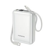 FONENG PX116 20000mAh 22.5W Power Bank with Built-In Cables