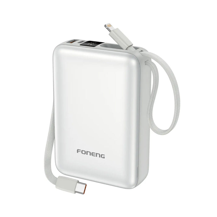 FONENG PX116 20000mAh 22.5W Power Bank with Built-In Cables