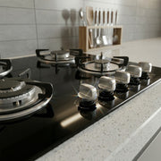 XMY Built-In Tempered Glass 4-Burner Gas Stove