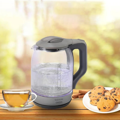 Rising 1.8L Tempered Glass Electric Kettle – 1500W