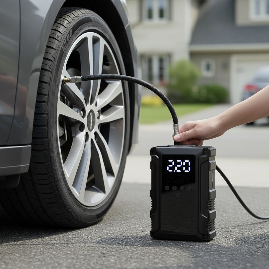 iStar 150 PSI Cordless Digital Tyre Inflator with LED Light & 5200mAh Battery