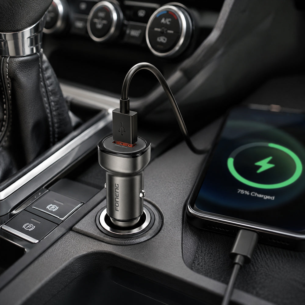 FONENG 18W USB-A Zinc Alloy Fast Car Charger