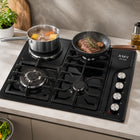 XMY 4-Zone Dual-Fuel Built-In Hob with 3 Gas Burners & 1 Electric Plate