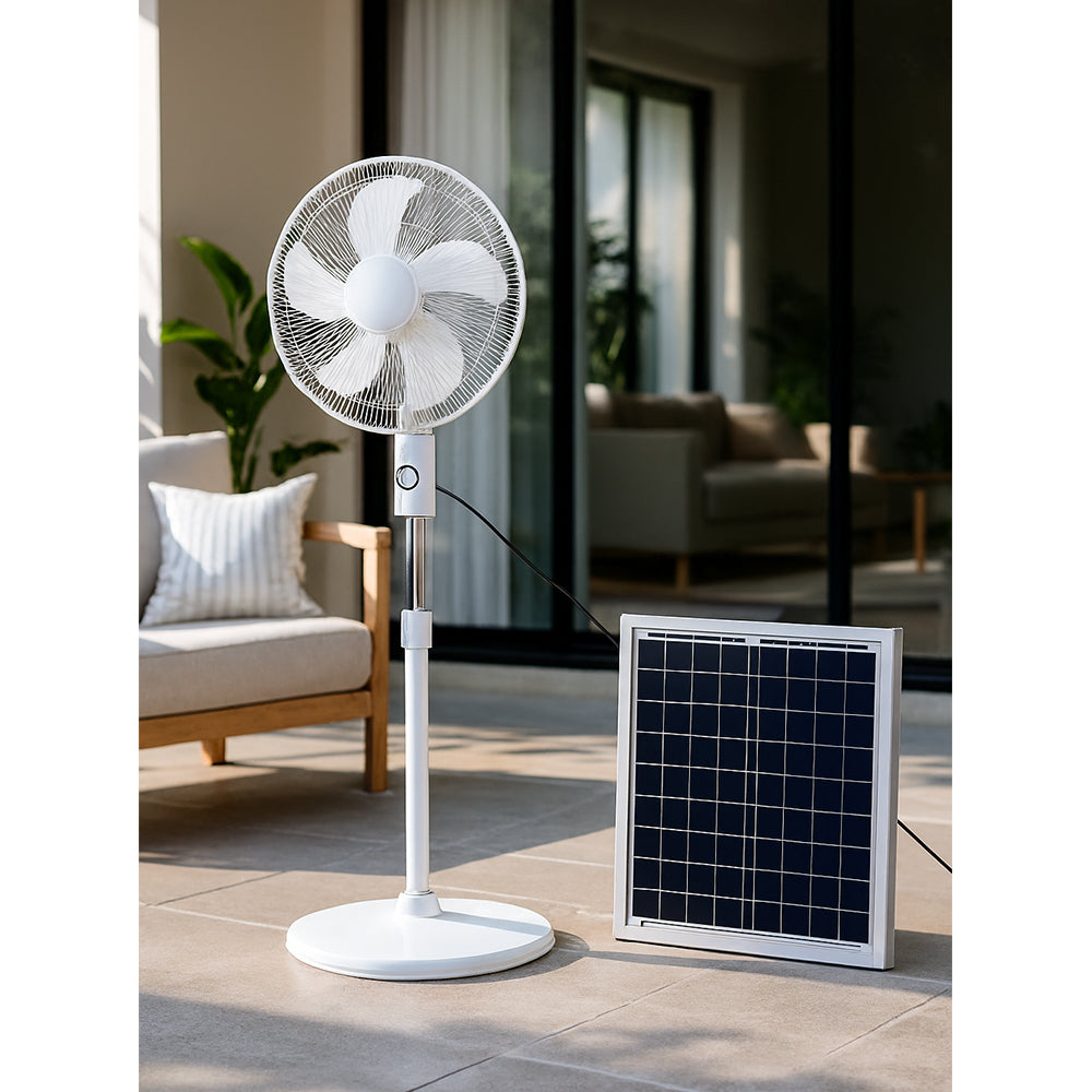 ISTAR 16″ Rechargeable AC / DC 3-Speed Oscillating Solar Fan