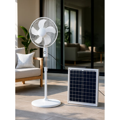 ISTAR 16″ Rechargeable AC / DC 3-Speed Oscillating Solar Fan