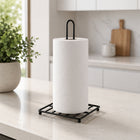Countertop Paper Towel Holder with Square Metal Base - Black