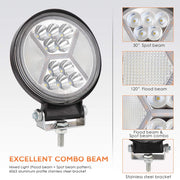 Istar-ST 4-Inch Heavy-Duty Large-View Cross Round Spot Light - Pack Of 2