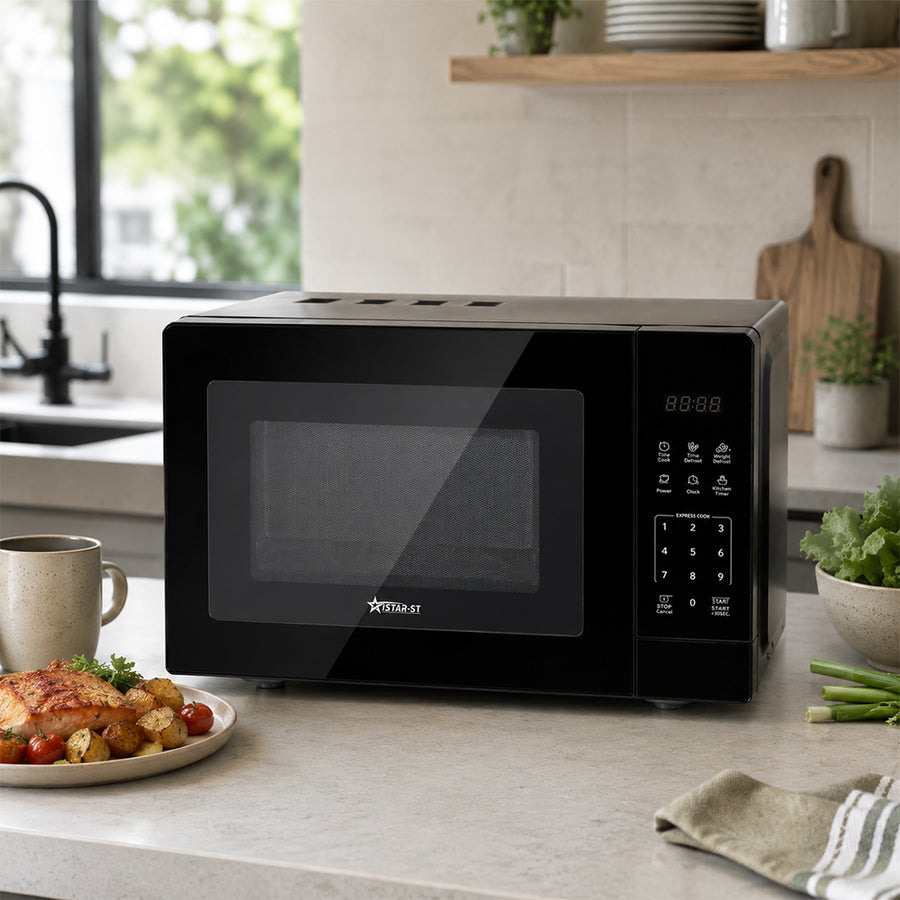 iStar-ST 20L Digital Microwave Oven 700W with Defrost Function - Black