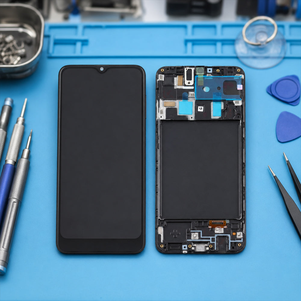 Standard LCD Screen with Frame for Samsung Galaxy A20