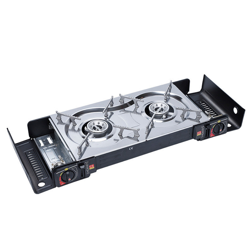 Portable 2-Burner Camping Gas Stove – BDZ-202 Dual Head High-Efficiency