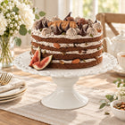 White Ceramic Pedestal Cake Stand - 30.4cm
