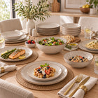 18-Piece Natural Speckled Porcelain Dinnerware Set