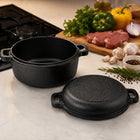 Condere 26cm Dual Purpose Cast Iron Pot with Shallow Pan Lid