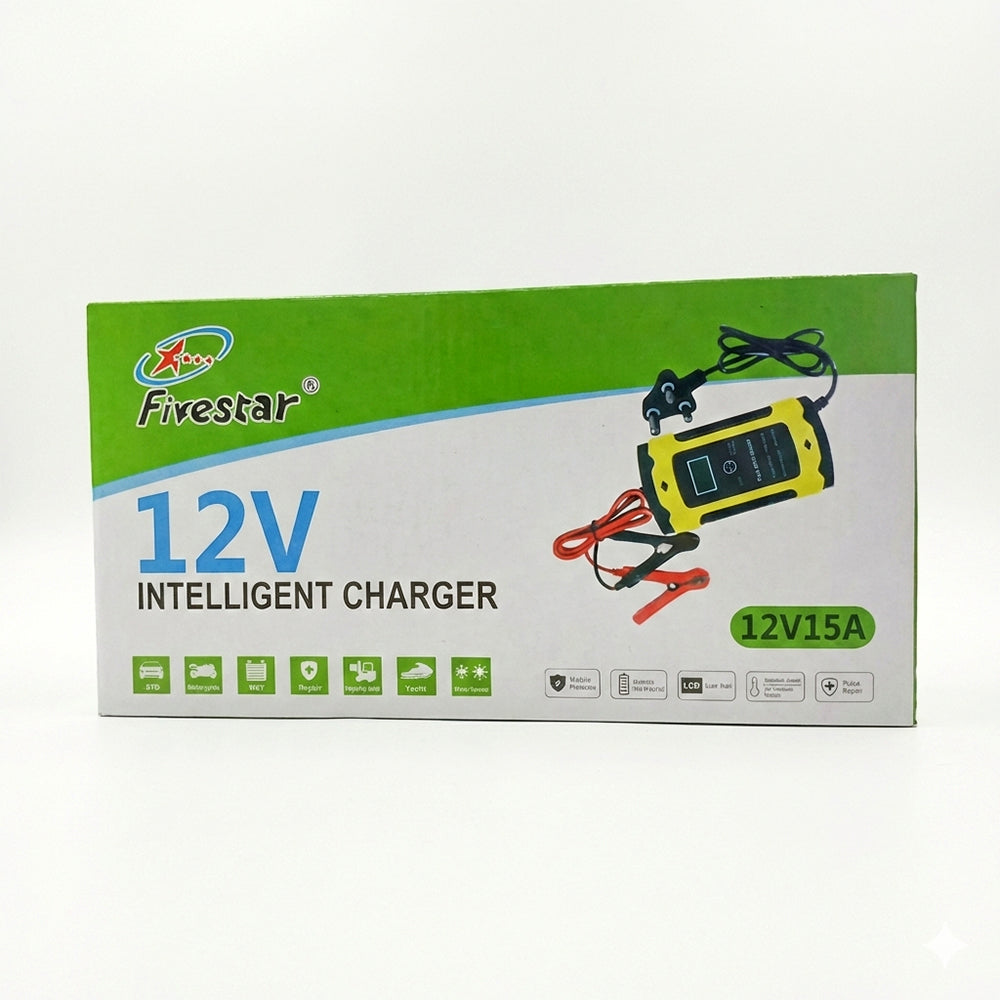 Fivestar 12V 15A Intelligent Lead-Acid & Gel Battery Charger