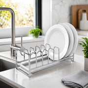 Compact Stainless Steel Dish Drying Rack for Plates