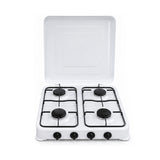 AURIF 4-Burner Steel Table Top Gas Cooker with Adjustable Knobs