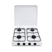AURIF 4-Burner Steel Table Top Gas Cooker with Adjustable Knobs