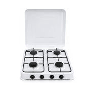 AURIF 4-Burner Steel Table Top Gas Cooker with Adjustable Knobs