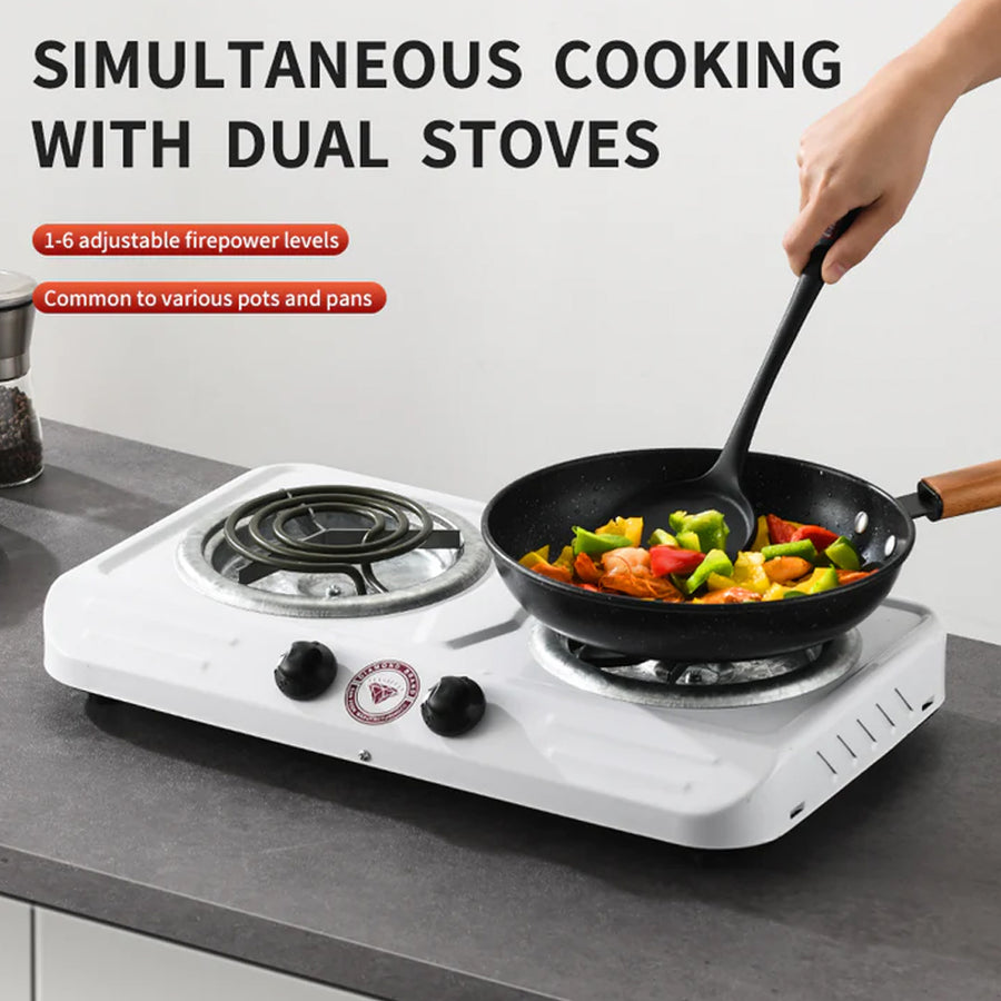 Electric Double Spiral Stove – Portable Dual Hot Plate