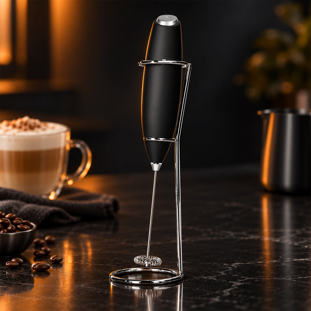 Handheld Milk Frother with Stand
