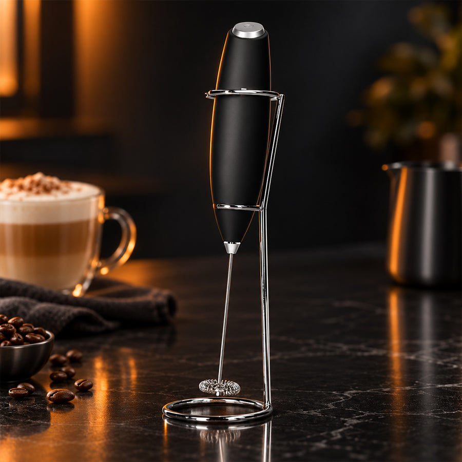 Handheld Milk Frother with Stand