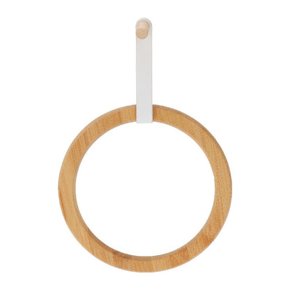 Bamboo Towel Holder – Self-Adhesive Circular Bathroom Rack