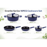 iStar Granite 10 Piece Cookware Set – Non-Stick Granite Coating