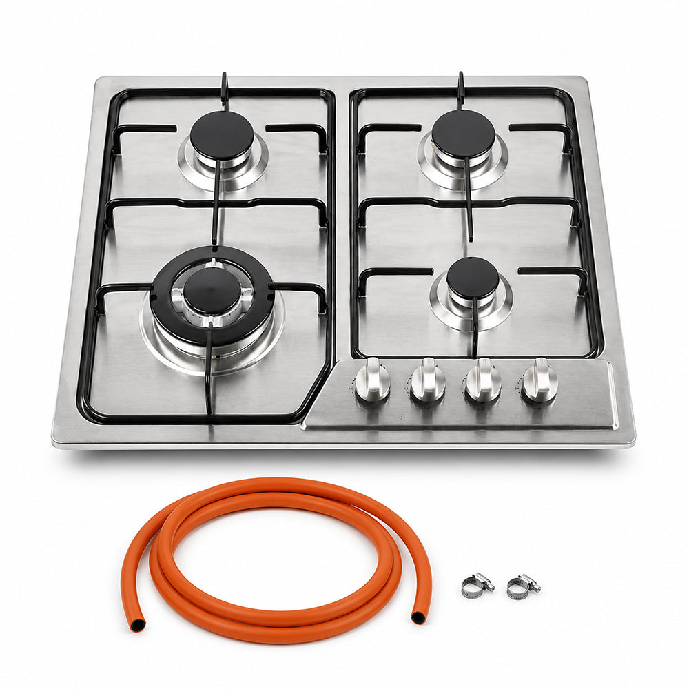 XMY 4-Burner Stainless Steel Built-In LPG Gas Hob