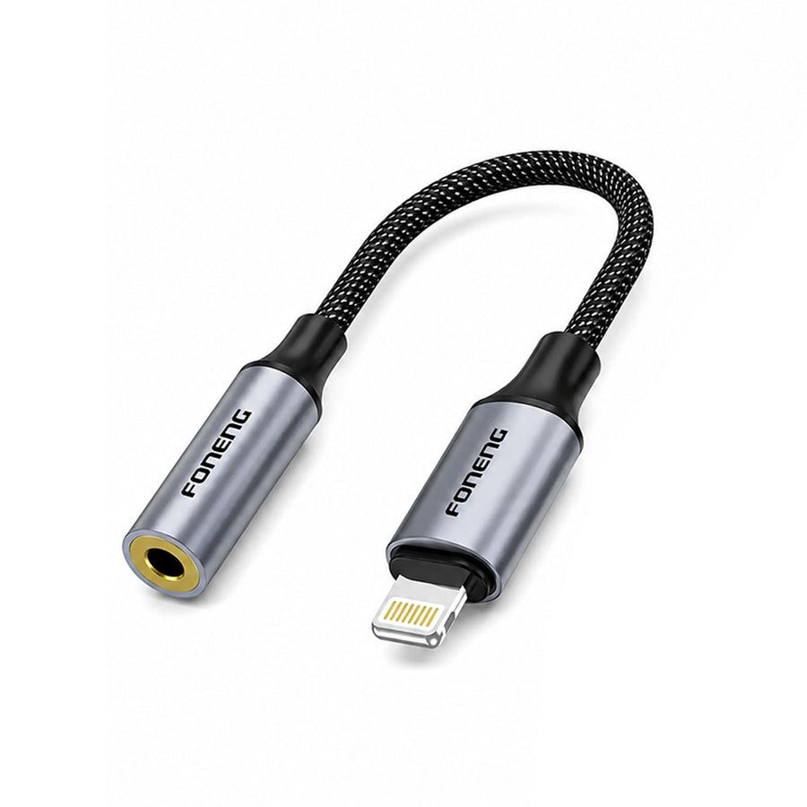 FONENG 3.5mm Female Audio Adapter Cable – Type-C / Lightning